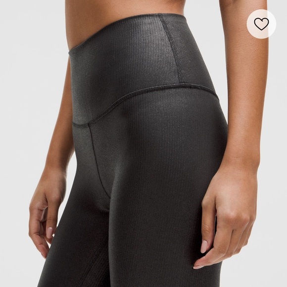 lululemon Align™ High-Rise Ribbed Pant 25" Shine in Radiate Foil Print Black - Picture 7 of 7